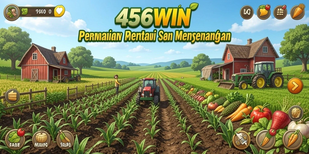 Screenshot dari gameplay <strong>456WIN</strong> yang menunjukkan aktivitas bertani.