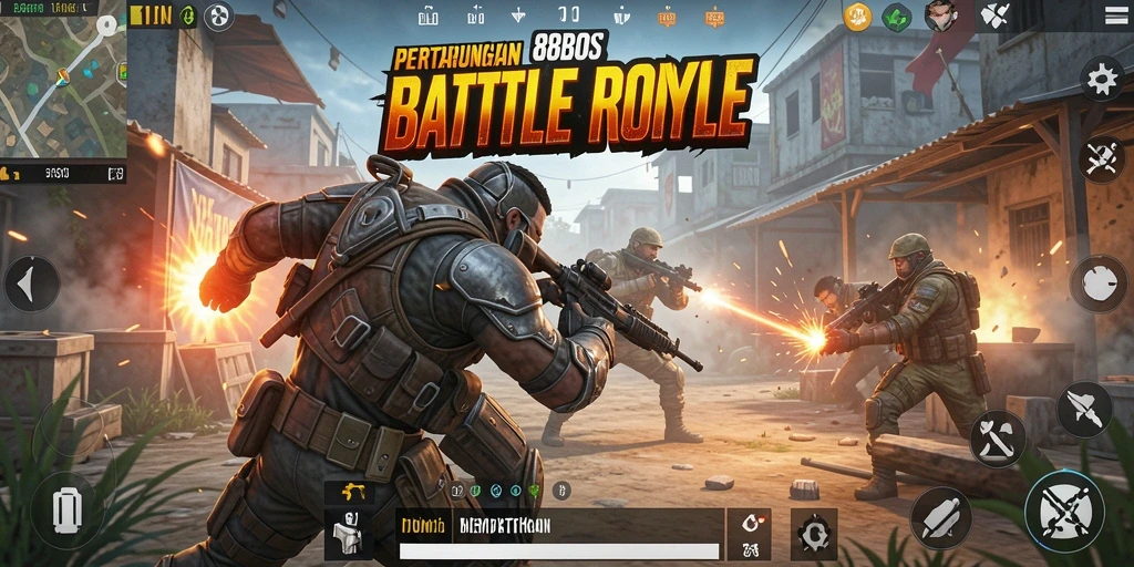 Tampilan menarik dari gameplay pertarungan di 88BOS.
