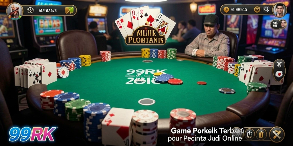 Screenshot 99RK menunjukkan pengalaman bermain Poker yang seru dan interaktif.