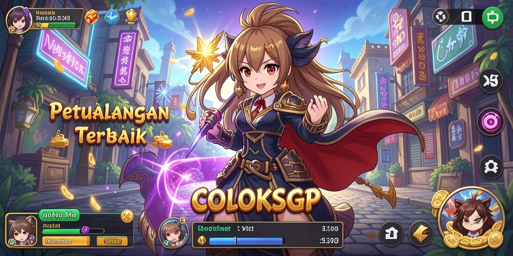 Tampilan gameplay seru dengan karakter Anime yang dinamis.