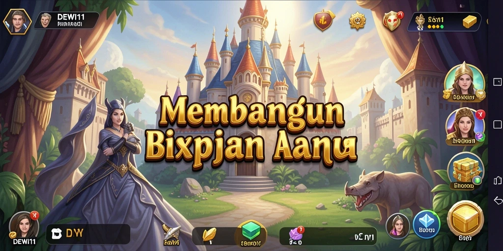 Tampilan gameplay DEWI11 dengan elemen manajemen bisnis yang menarik.