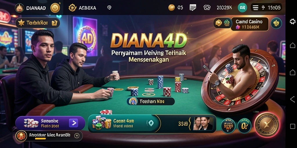 Screenshot gameplay DIANA4D menampilkan momen seru di Live Casino.
