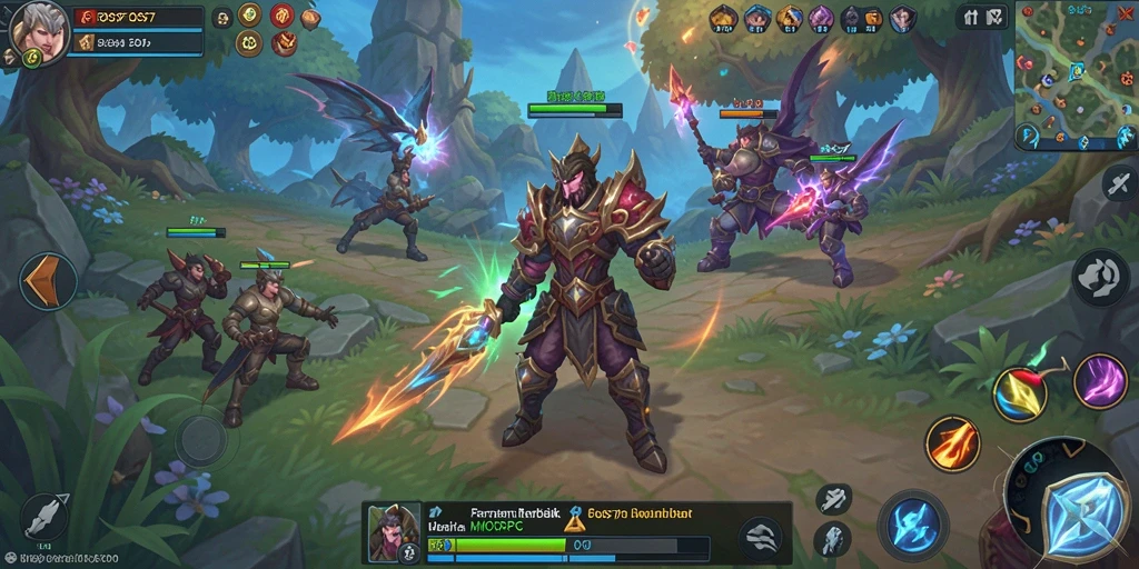 Screenshot dari gameplay menegangkan di EOS77, dunia MMORPG penuh petualangan.