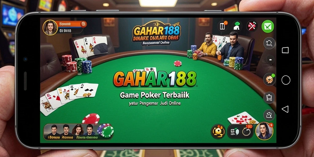 Tampilan gameplay mendebarkan di GAHAR188 saat bermain poker.