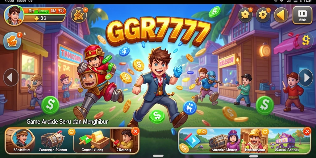 Screenshot gameplay GGR7777 menampilkan keseruan bermain arcade.