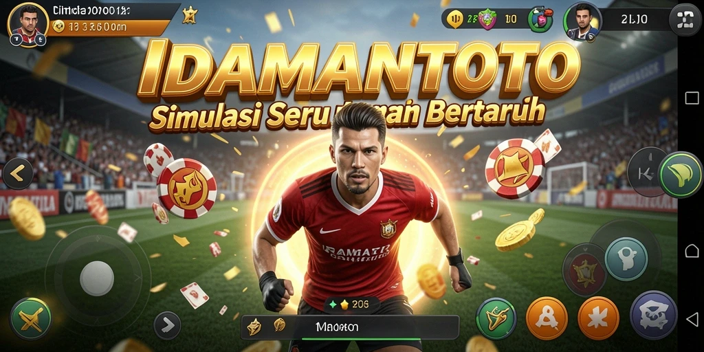 Screenshot utama IDAMANTOTO menampilkan gameplay simulasi bertaruh yang menarik.