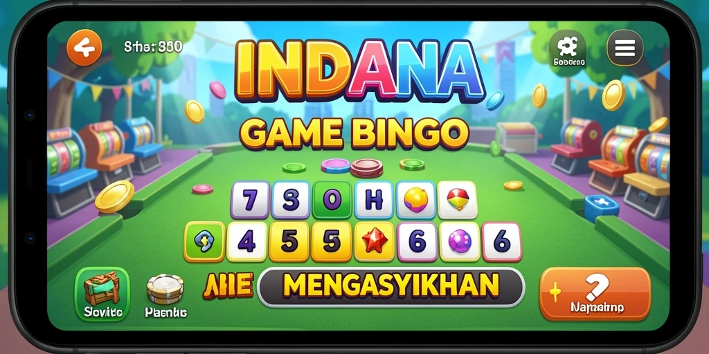 Tampilan gameplay Bingo yang seru dan penuh warna.
