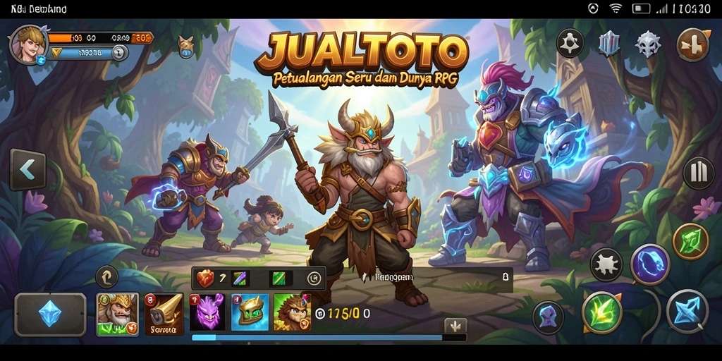 Screenshot menunjukkan karakter dalam aksi pertarungan RPG yang menegangkan.