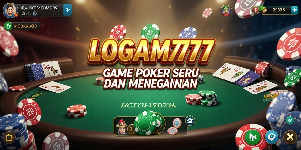 Screenshot game LOGAM777 menampilkan pengalaman bermain Poker yang mendebarkan.