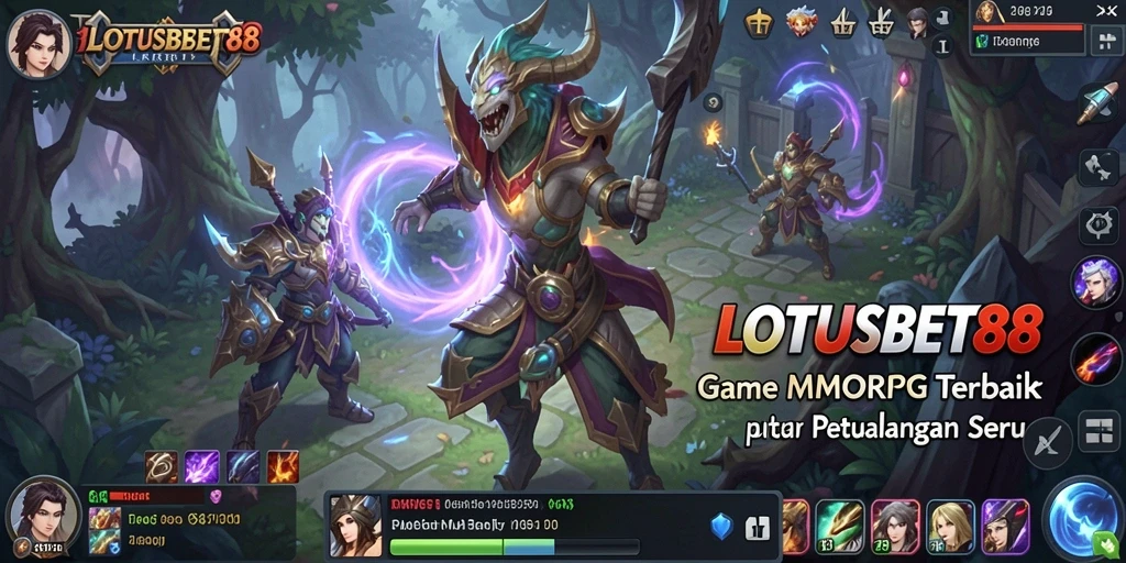 Screenshot LOTUSBET88 menampilkan aksi seru dalam gameplay MMORPG.