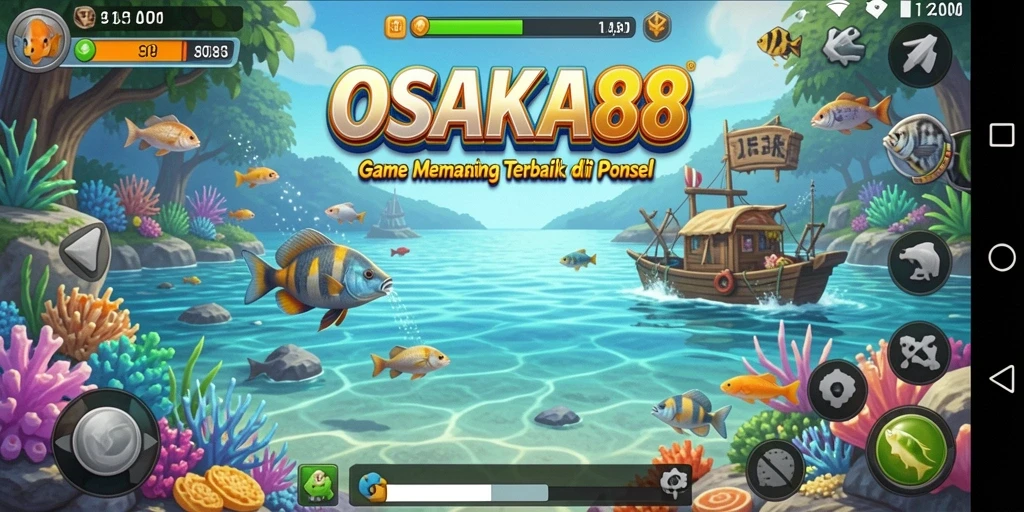 Tampilan menarik gameplay memancing di OSAKA88.