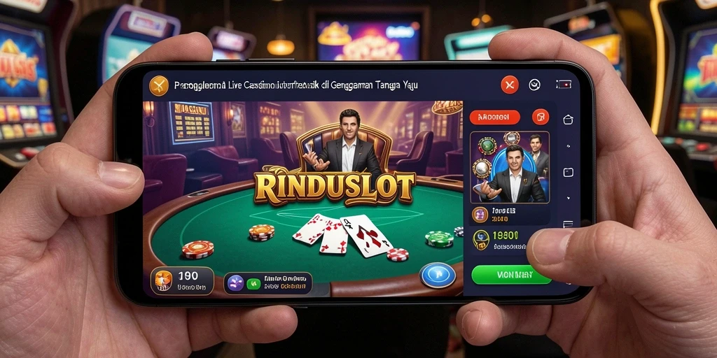 Screenshot gameplay RINDUSLOT yang menunjukkan suasana Live Casino.