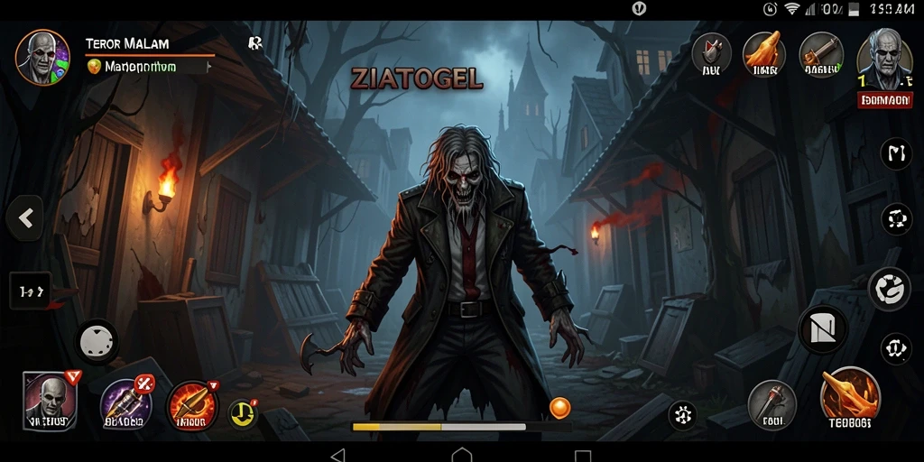 Tampilan gameplay menyeramkan di ZIATOGEL, penuh ketegangan.